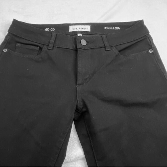 DL1961 DENIM JEANS EMMA POWER LEGGING RIKER BLACK - Picture 4 of 10